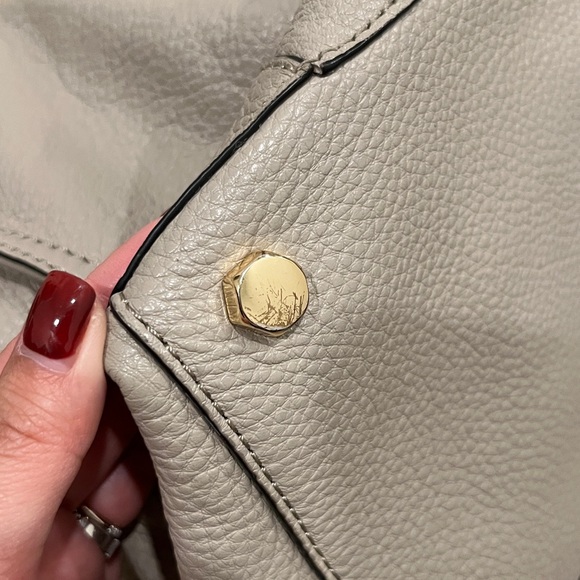 Rebecca Minkoff Gray Taupe Regan Satchel Purse - Picture 6 of 9